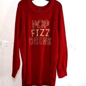 A Torrid Women's Plus Sized Funny Sweater Soft New Year's Eve Partycore Size 4
